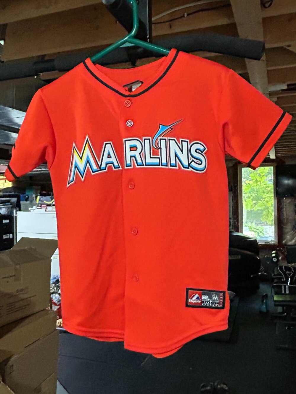 Miami Marlins Majestic Baseball Jersey – Youth Medium